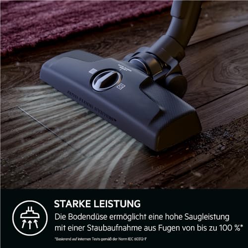 AEG AB61H6SW Staubsauger mit Beutel, 850W, 12m Kabel, hohe Saugleistung, Zusatzdüsen, 50% Recyclingkunststoff, ideal für Allergiker, weiß.